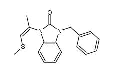 1-benzyl-3-[(1Z)-1-(methylsulfanyl)prop-1-en-2-yl]-1,3-dihydro-2H-benzimidazol-2-one结构式