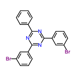 2,4-Bis(3-bromophenyl)-6-phenyl-1,3,5-triazine Structure