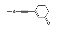 3-(2-trimethylsilylethynyl)cyclohex-2-en-1-one结构式