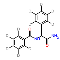 α-(Benzoylamino)benzeneacetamide-d10结构式
