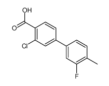 2-氯-4-(3-氟-4-甲基苯基)苯甲酸结构式