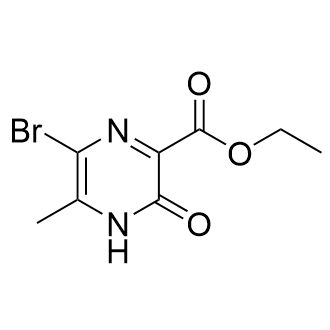 6-溴-3-羟基-5-甲基吡嗪-2-羧酸乙酯结构式