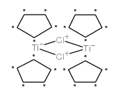 bis-(cyclopentadienyl)-chlorotitanium(iii) dimer picture