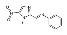 1-(1-methyl-5-nitro-imidazol-2-yl)-N-phenyl-methanimine结构式