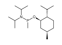 N,N-diisopropyl-1-(((1R,2S,5R)-2-isopropyl-5-methylcyclohexyl)oxy)-1-methylphosphinamine结构式
