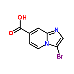 3-溴咪唑并[1,2-a]吡啶-7-羧酸结构式