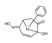 (Z)-5-hydroxy-2-(hydroxyimino)-8-phenyl-8-azabicyclo[3.2.1]oct-3-en-6-one结构式