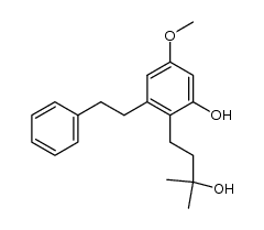 3-hydroxy-5-methoxy-2-(3-hydroxy-3-methylbutyl)bibenzyl Structure