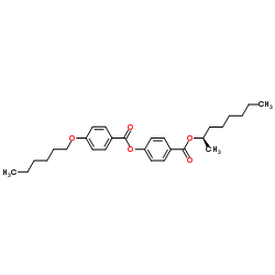 4-[4-(己氧基)苯甲酰氧基]苯甲酸(R)-2-辛酯结构式