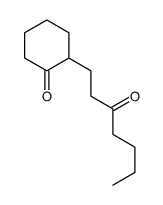 2-(3-oxoheptyl)cyclohexan-1-one结构式