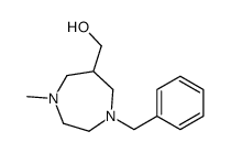 (1-benzyl-4-methyl-1,4-diazepan-6-yl)methanol结构式