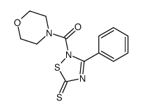 morpholin-4-yl-(3-phenyl-5-sulfanylidene-1,2,4-thiadiazol-2-yl)methanone结构式