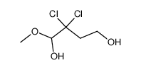 2,2-dichloro-1-methoxybutane-1,4-diol结构式