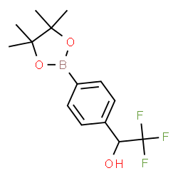 2,2,2-三氟-1-(4-(4,4,5,5-四甲基-1,3,2-二氧硼杂环戊烷-2-基)苯基)乙醇结构式