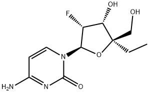 2'-Deoxy-4'-ethyl-2'-fluorocytidine Structure
