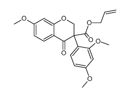 3-allyloxycarbonyl-7-methoxy-3-(2,4-dimethoxyphenyl)chroman-4-one结构式