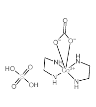 2-azanidylethylazanide; cobalt(+3) cation; sulfuric acid; carbonate Structure