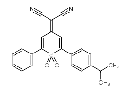 2-[2-[4-(1-甲基乙基)苯基]-1,1-二氧代-6-苯基-4H-噻喃-4-亚基]丙二腈结构式