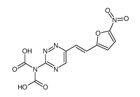 carboxy-[6-[(E)-2-(5-nitrofuran-2-yl)ethenyl]-1,2,4-triazin-3-yl]carbamic acid Structure
