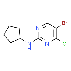 5-溴-4-氯-N-环戊基嘧啶-2-胺结构式