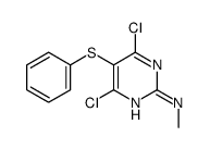 4,6-dichloro-N-methyl-5-phenylsulfanylpyrimidin-2-amine Structure