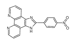 2-(4-硝基苯基)-1H-咪唑[4,5-f]-1,10-邻菲啰啉结构式