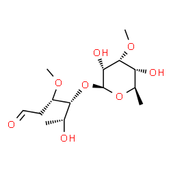 4-O-(6-Deoxy-3-O-methyl-β-D-allopyranosyl)-3-O-methyl-2,6-dideoxy-D-ribo-hexose Structure