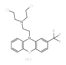 2-chloro-N-(2-chloroethyl)-N-[2-[2-(trifluoromethyl)phenothiazin-10-yl]ethyl]ethanamine结构式