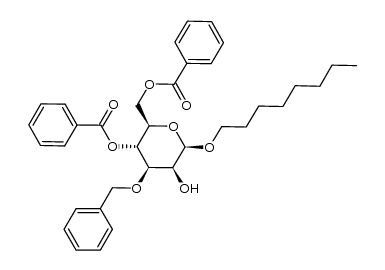octyl 4,6-di-O-benzoyl-3-O-benzyl-β-D-mannopyranoside结构式