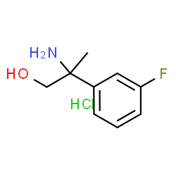 2-amino-2-(3-fluorophenyl)propan-1-ol hydrochloride Structure