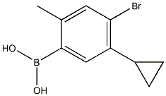 4-Bromo-2-methyl-5-cyclopropylphenylboronic acid Structure