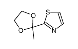 2-(2-甲基-1,3-二氧杂烷-2-基)噻唑结构式