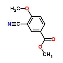 3-氰-4-甲氧基苯甲酸甲酯结构式
