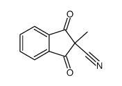 2-methyl-1,3-dioxo-indan-2-carbonitrile Structure