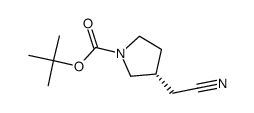 (R)-3-氰基甲基吡咯烷-1-羧酸叔丁酯结构式