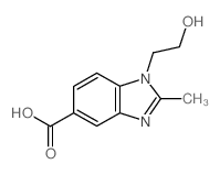 1-(2-羟基乙基)-2-甲基-1H-苯并咪唑-5-羧酸结构式