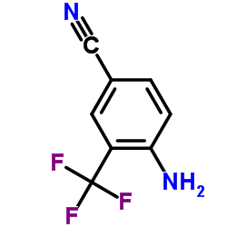 4-氨基-3-(三氟甲基)苯甲腈结构式