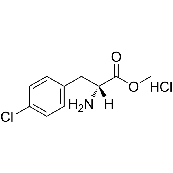4-氯-D-苯丙氨酸甲酯盐酸盐结构式