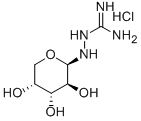 N1-b-D-阿拉伯吡喃基氨基-胍盐酸盐结构式