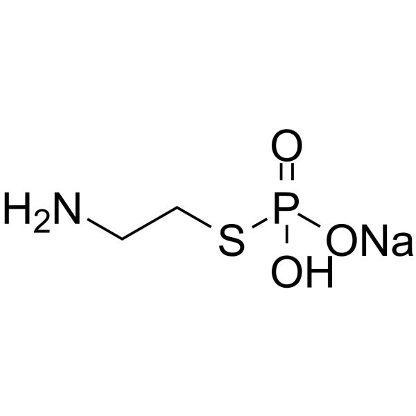 Ethanethiol, 2-amino-,1-(dihydrogen phosphate), sodium salt (1:1) Structure