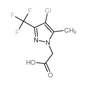 (4-氯-5-甲基-3-三氟甲基-1-吡唑)-乙酸结构式