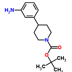 4-(3-氨基苯基)-哌啶-1-羧酸叔丁酯结构式