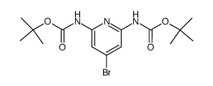 (4-bromo-6-tert-butoxycarbonylaminopyridin-2-yl)carbamic acid tert-butyl ester Structure