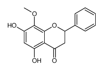 5,7-dihydroxy-8-methoxy-2-phenylchroman-4-one结构式