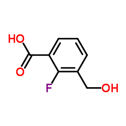 2-氟-3-(羟基甲基)苯甲酸结构式