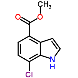 7-氯-4-吲哚羧酸甲酯结构式