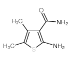 2-氨基-4,5-二甲基噻吩-3-甲酰胺结构式