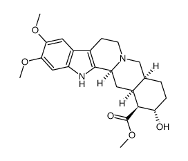 17α-hydroxy-10,11-dimethoxy-20α-yohimban-16β-carboxylic acid methyl ester结构式