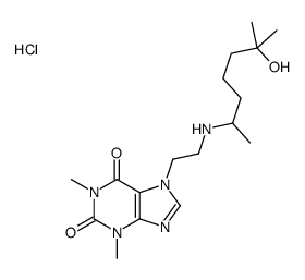 7-[2-[(6-hydroxy-6-methylheptan-2-yl)amino]ethyl]-1,3-dimethylpurine-2,6-dione,hydrochloride Structure