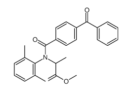 methyl 2-(N-(4-benzoylbenzoyl)-2,6-dimethylanilino)propanoate结构式